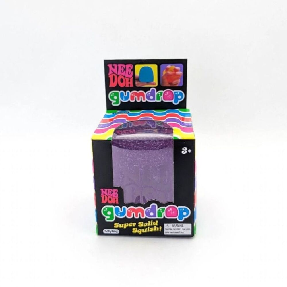 NeeDoh Gumdrop Purple Squishy Textured Fidget Sensory Dopamine Desk Toy NIB